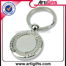 Zinc alloy metal custom engraved stainless steel keychain